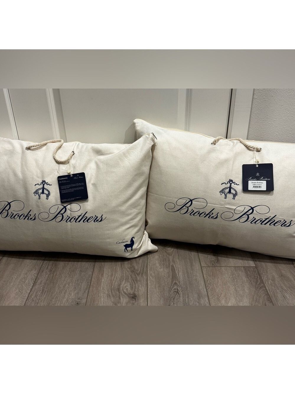 Brooks Brothers set of 2 Cashmere And Wool Blend Luxury Pillows